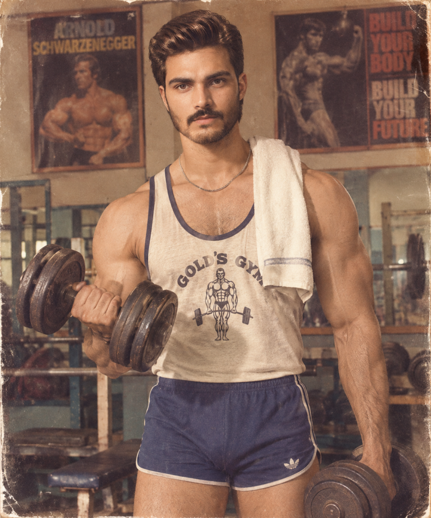 old school gym portrait