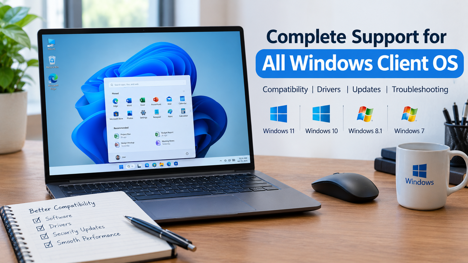 complete windows support workspace